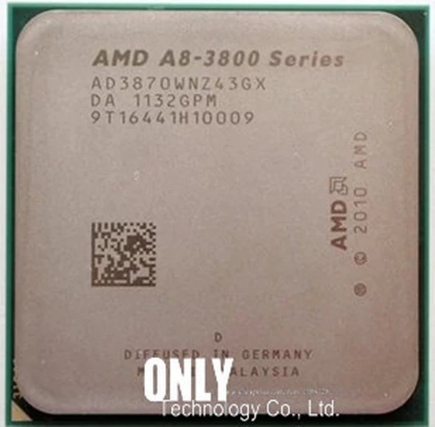 AMD A8-Series A8-3870K-AD3870WNZ43GX A8 3870 Quad-Core Процессор работает должным образом настольный процессор