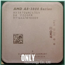 AMD A8-Series A8-3870K-AD3870WNZ43GX A8 3870 Quad-Core Процессор работает должным образом настольный процессор