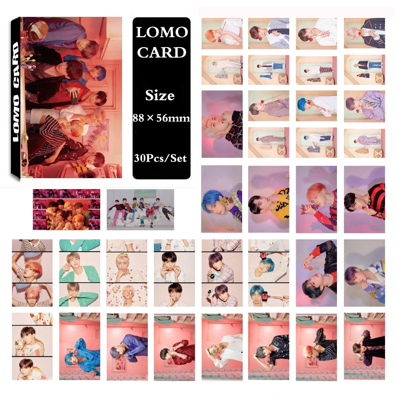 

KPOP BTS Bangtan Boys Album MAP OF THE SOUL PERSONA Self Made Paper Lomo Card Photo Card Poster Photocard