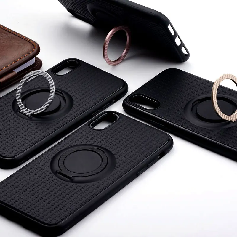 

for iphone x case Luxury carbon fiber PC Magnet Suction stand Matte silicon soft Cover case for iphone x capa funda coque