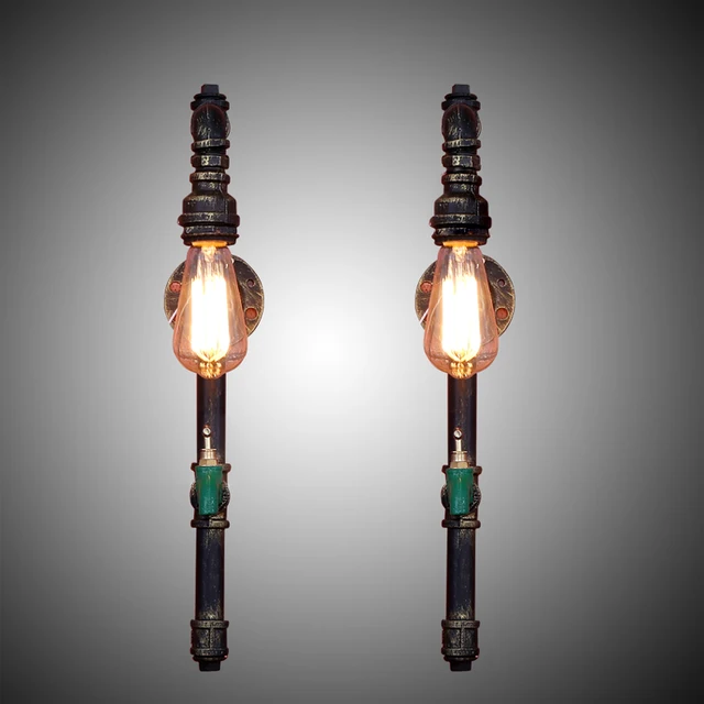 New Rustic Vintage Loft Pipe Wall Sconces Steampunk Lamp Retro Light Bedside Stairs Hallway New Rustic Vintage Loft Pipe Wall Sconces Steampunk Lamp Retro Light Bedside Stairs Hallway