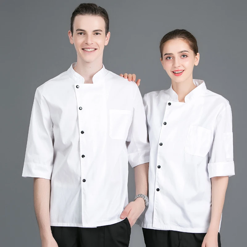 Куртка шеф-повара с рукавом семь четвертей, форма официанта, летнее кухонное ресторанное питание, гостиничное кафе, рабочая рубашка