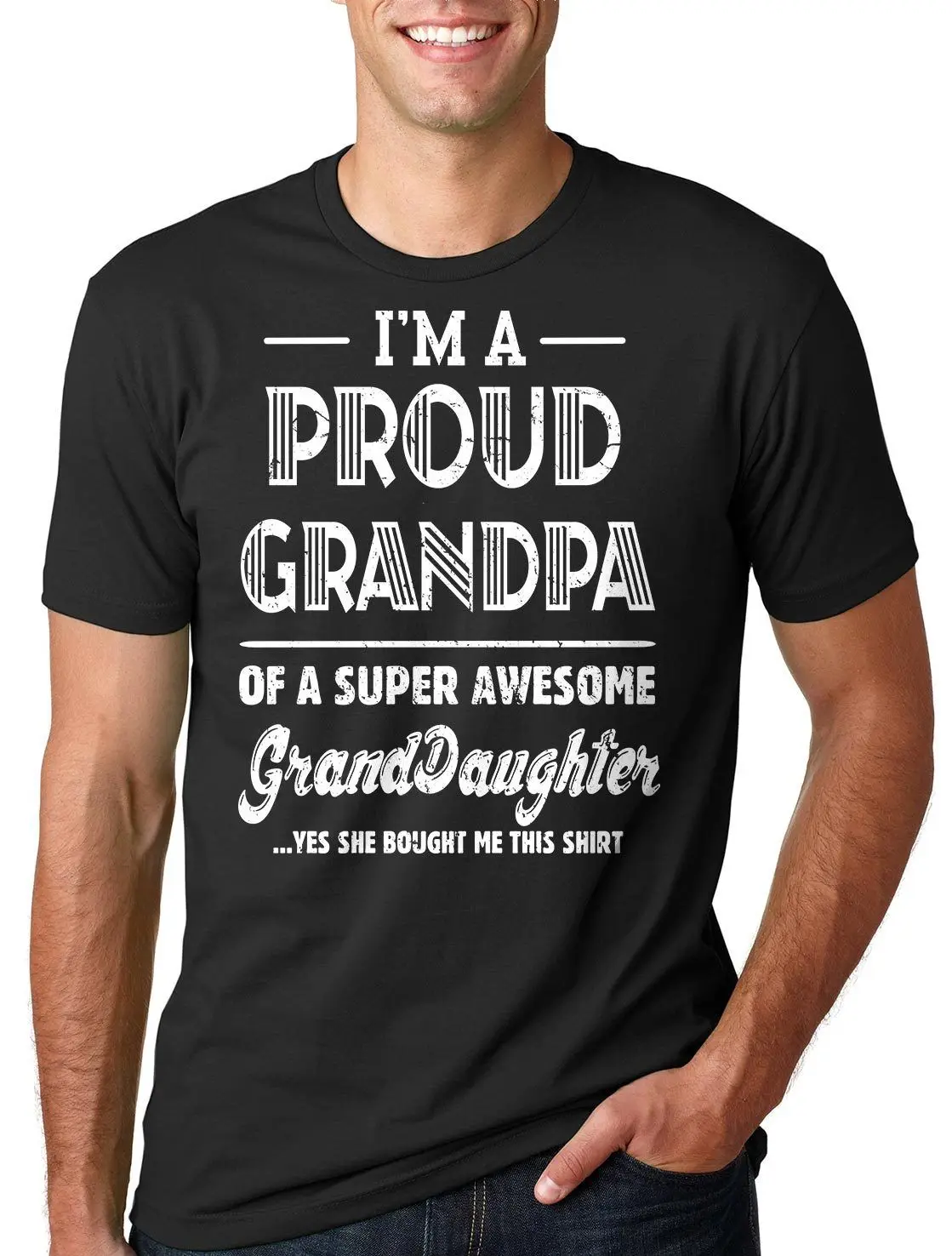 2018 Fashion Gift for Grandpa Proud Grandpa of Awesome Granddaughter