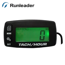 Waterproof Backlight Digital inductive RPM Hour Meter tachometer for motocross ATV lawn mower motorcycle MARINE jet boat