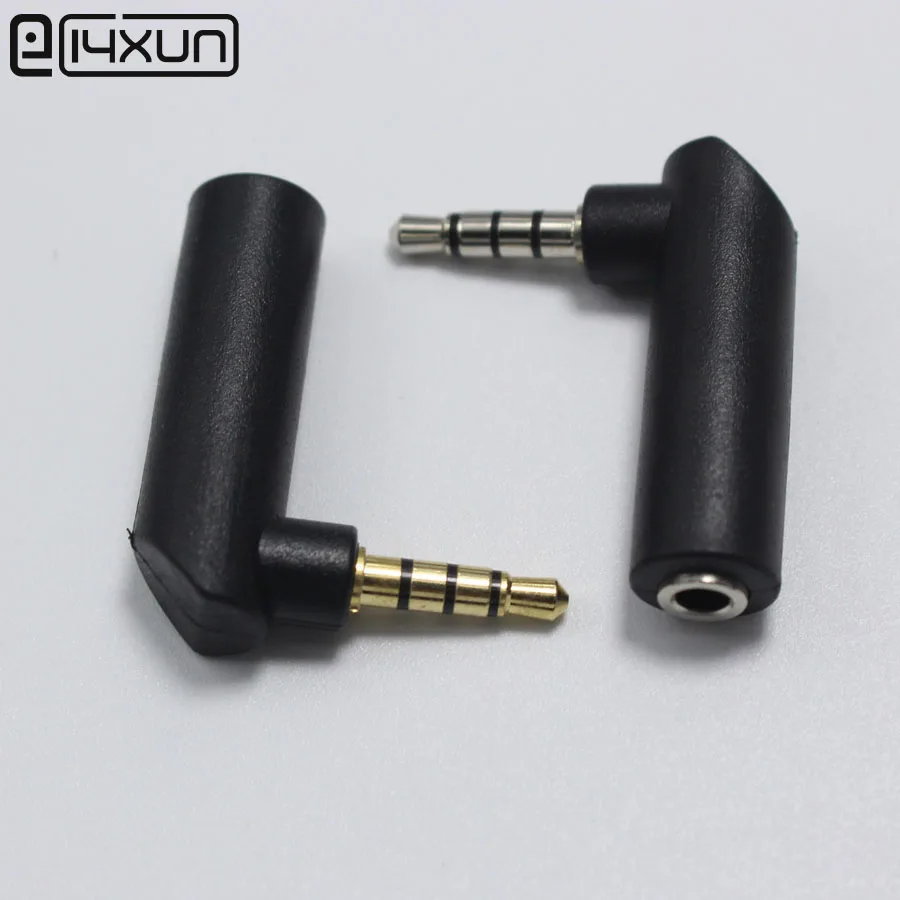 

1Pcs 3.5mm 4Pole Male Plug to Female jack 3.5 Right Angle Audio Stereo Plug L Shape Jack Adapter Headphone Connector