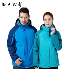 Походные куртки Be A Wolf для мужчин и женщин, уличная одежда для кемпинга, лыж, охоты, рыбалки, зимняя водонепроницаемая ветровка J1514/J1515