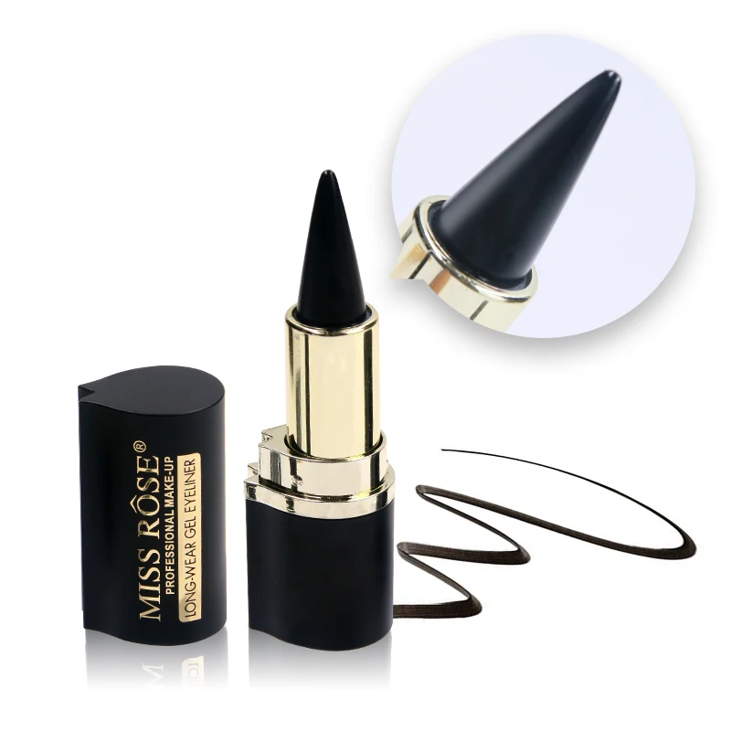 Miss Rose Matte Black Eyeliner Quick Dry Waterproof Long Lasting Makeup Easy to Wear Eye Liner Gel Make Up Miss Rose Matte Black Eyeliner Quick Dry Waterproof Long Lasting Makeup Easy to Wear Eye Liner Gel Make Up