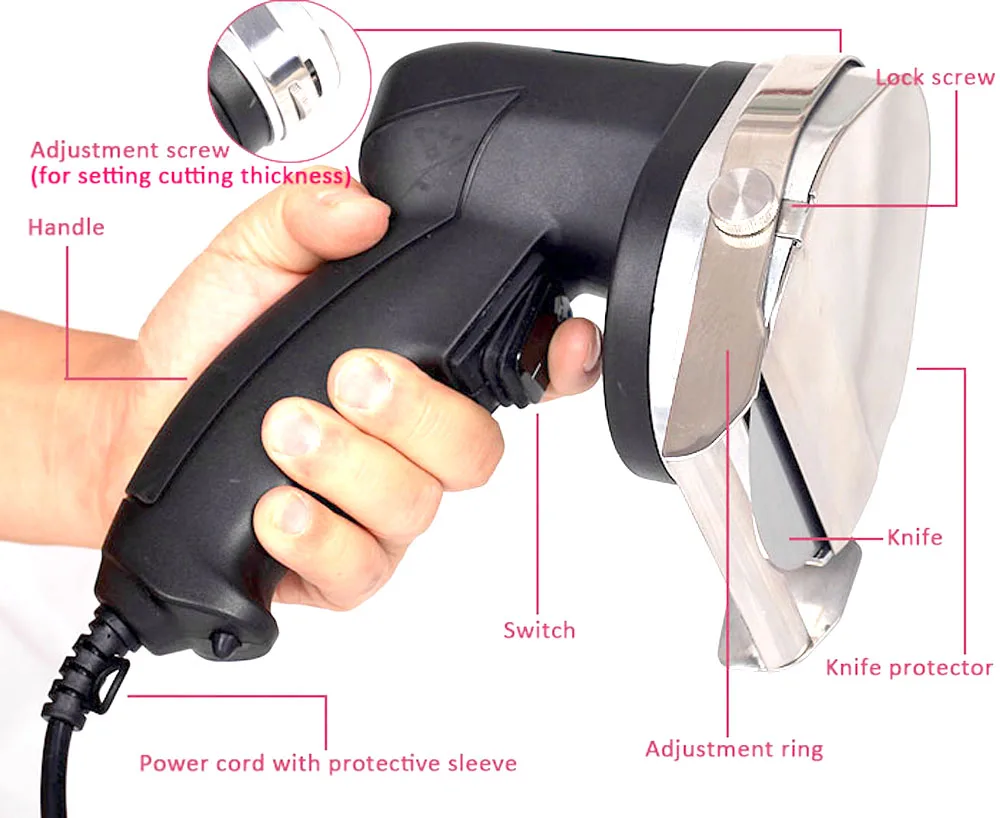 Stainless Steel Kebab Slicers Shawarma Machine Kitchen Knives Cutter Machine For Shawarma Kebab Makers Cleaver Knife