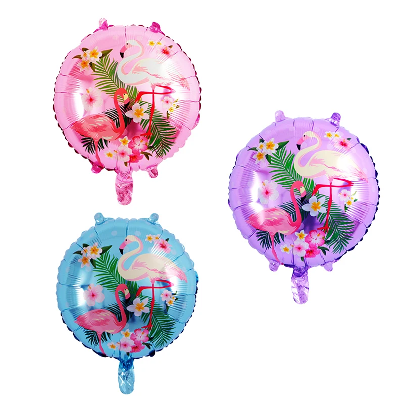 

50pcs/lot 3style 18inch Cute Flamingo Balloons Cartoon Head Shape Inflatable Helium Ballons theme Birthday Party supplies
