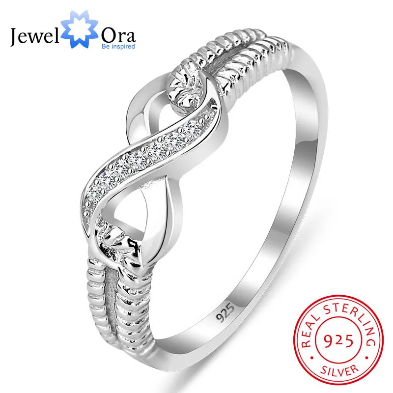 Prix pour Véritable 925 Bijoux En Argent Sterling Designer Marque Anneaux Pour Les Femmes De Mariage Lady Infinity Anneau Taille (JewelOra RI101804) Prix pour Véritable 925 Bijoux En Argent Sterling Designer Marque Anneaux Pour Les Femmes De Mariage Lady Infinity Anneau Taille (JewelOra RI101804)