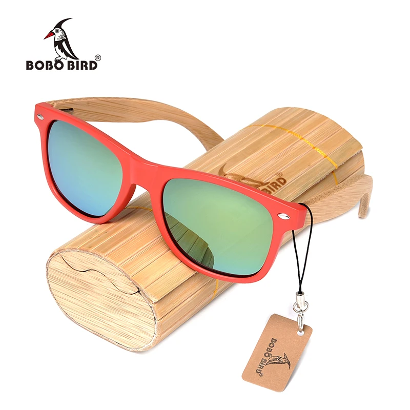 1C-CG003c-Red plastic and green polarized lens sunglasses women BOBO BIRD (9)