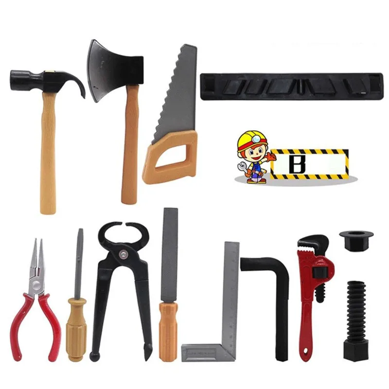 

Cute Plastic Tools Play Set Toy Building Kit Construction Educational Toy For Kids Maintenance Worker Tool Toys