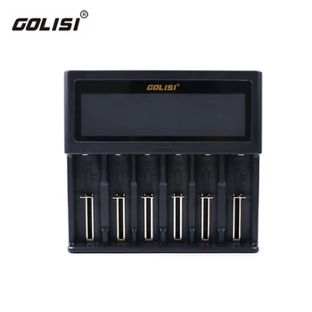 

GOLISI S6 Intelligent Charger upgraded micro-processor and LCD screen compatible with 20700 26650 18650 Li-ion battery charger