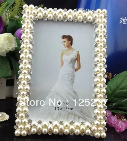 Pearl photo frames 4x6 wholesale picture frame wedding favors frames