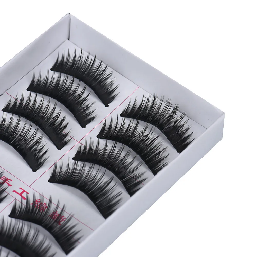 False Eyelash Makeup 10 Pairs Natural Long Fake Eye Lashes Handmade Thick Eyelashes P# 827 | Красота и здоровье