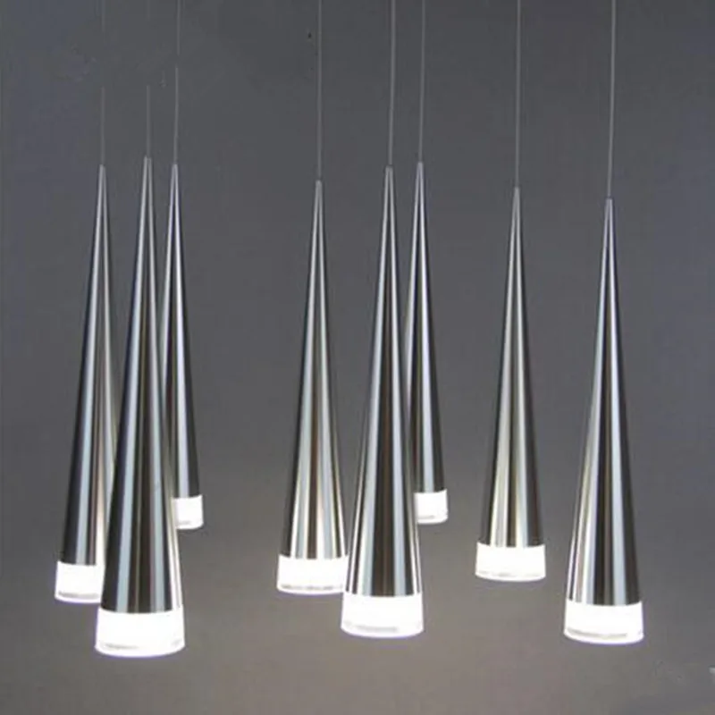 

Hang Lamp Lamps House Lighting Fixtures Conical Pendant Light Color Music Led Lights Acrylic Chandeliers Modern Aluminum Metal