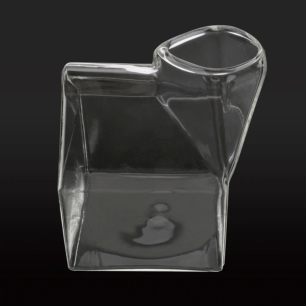 HILIFE 250 мл квадратная стеклянная чашка молочная коробка уникальный дизайн ручной работы термостойкая креативная чашка