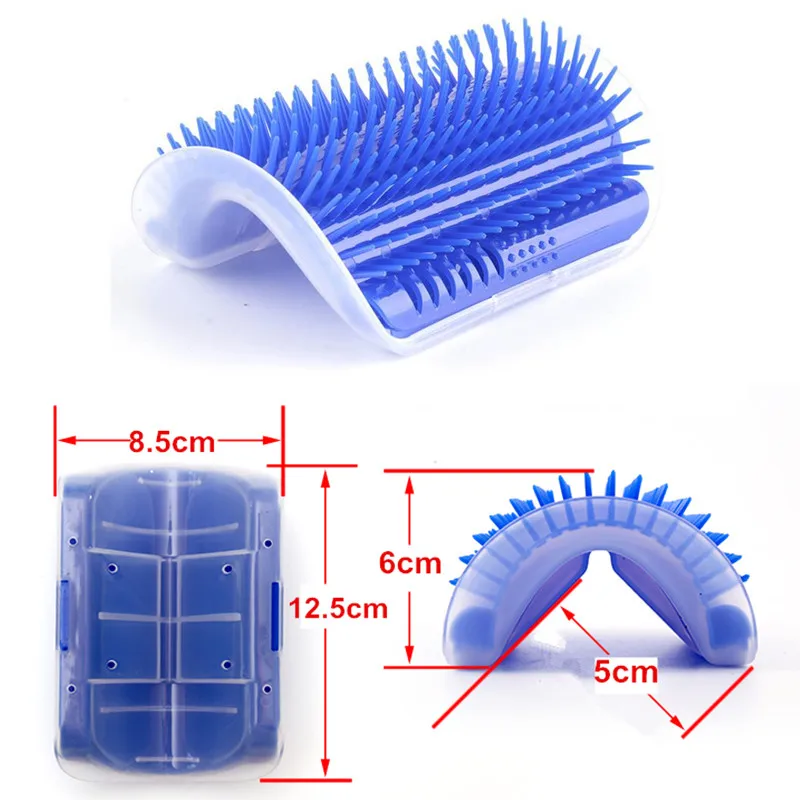 Practical Pet Cat Self Grooming Brush Comb Kitten Cat Hair Trimming Brush Self Massage Training With Catnip Scratch Toy