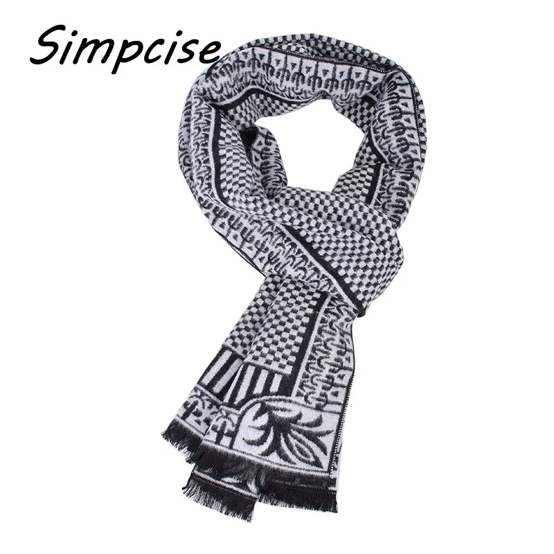 Adult Winter Scarf Scarves Men Cotton Blend Tartan Print Autumn New Fashion Men's Cachecol A3A18914