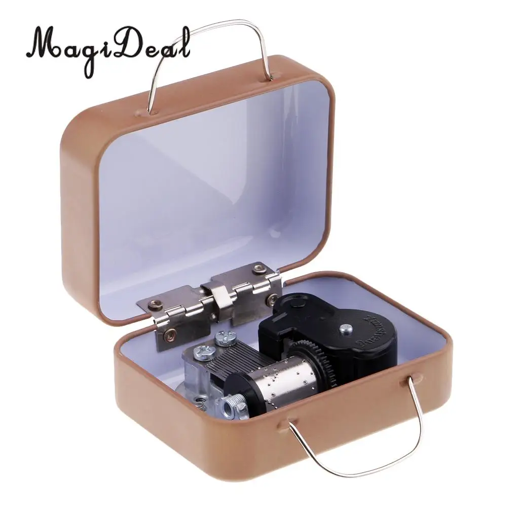 MagiDeal Play 'Innocent' Luggage Suitcase Wind-up Miniature Music Box for Girls Christmas Gift
