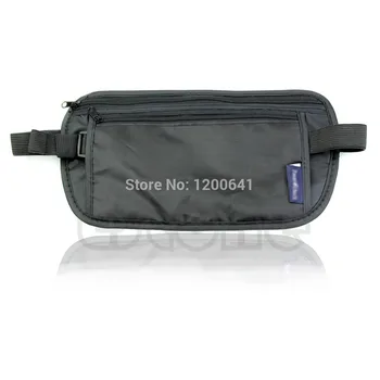 

Unisex Travel Security Zipped Money Bum Pouch Passport Waist Belt Bag
