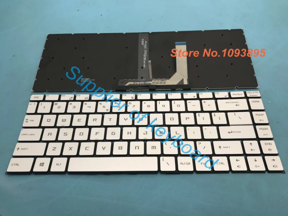 teclado Inglês, MSI PS42, 8M, PS42, 8RB, Novo