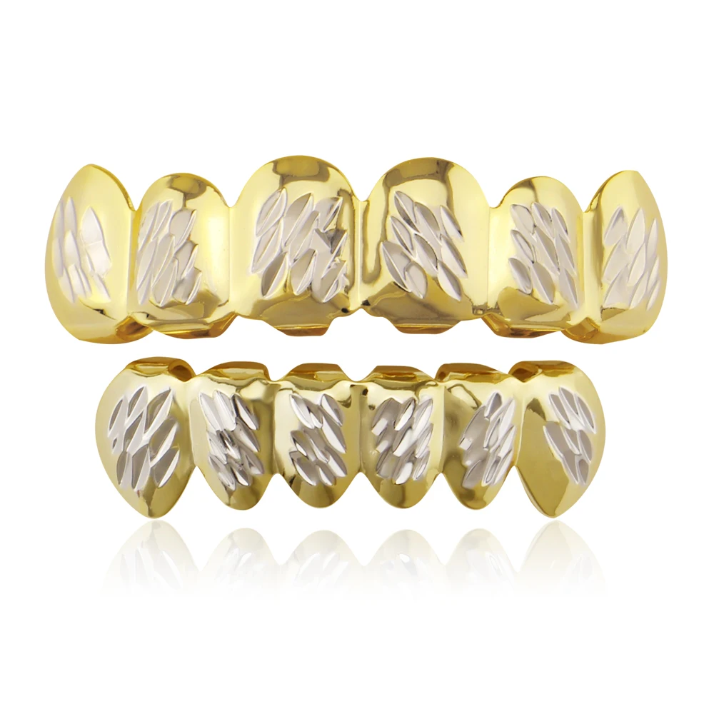OMYFUN Заводская распродажа хип хоп GRILLZ зубные грили колпачки для зубов двойной