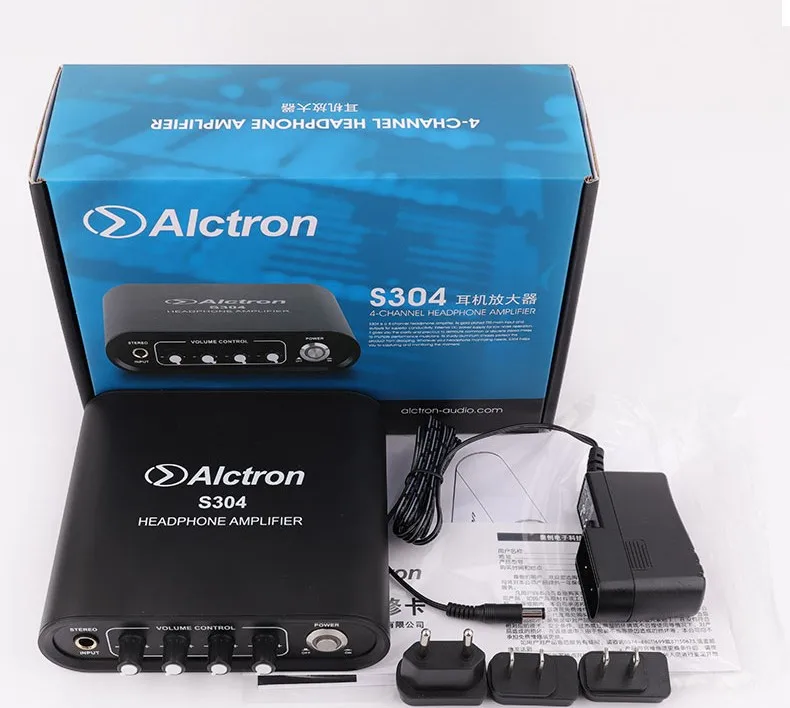 Alctron S304 4-канальный усилитель для наушников Портативный профессиональной студии звукозаписи четыре канала независимо наушников компонентов