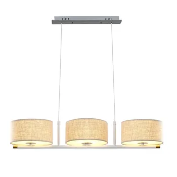 

Modern simple Dinging room Designer Pendant lights 3/6 lamps Metal Lighting fixture Cloth art lampshade Foyer bedroom Hanglamp