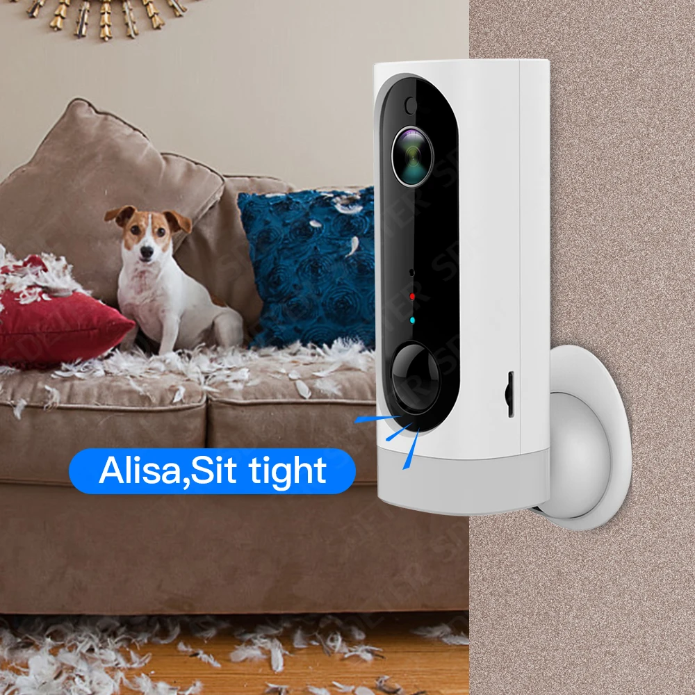 SDETER 100 Wire Free Battery font b Wireless b font IP Camera Wifi 720P Pet Camera