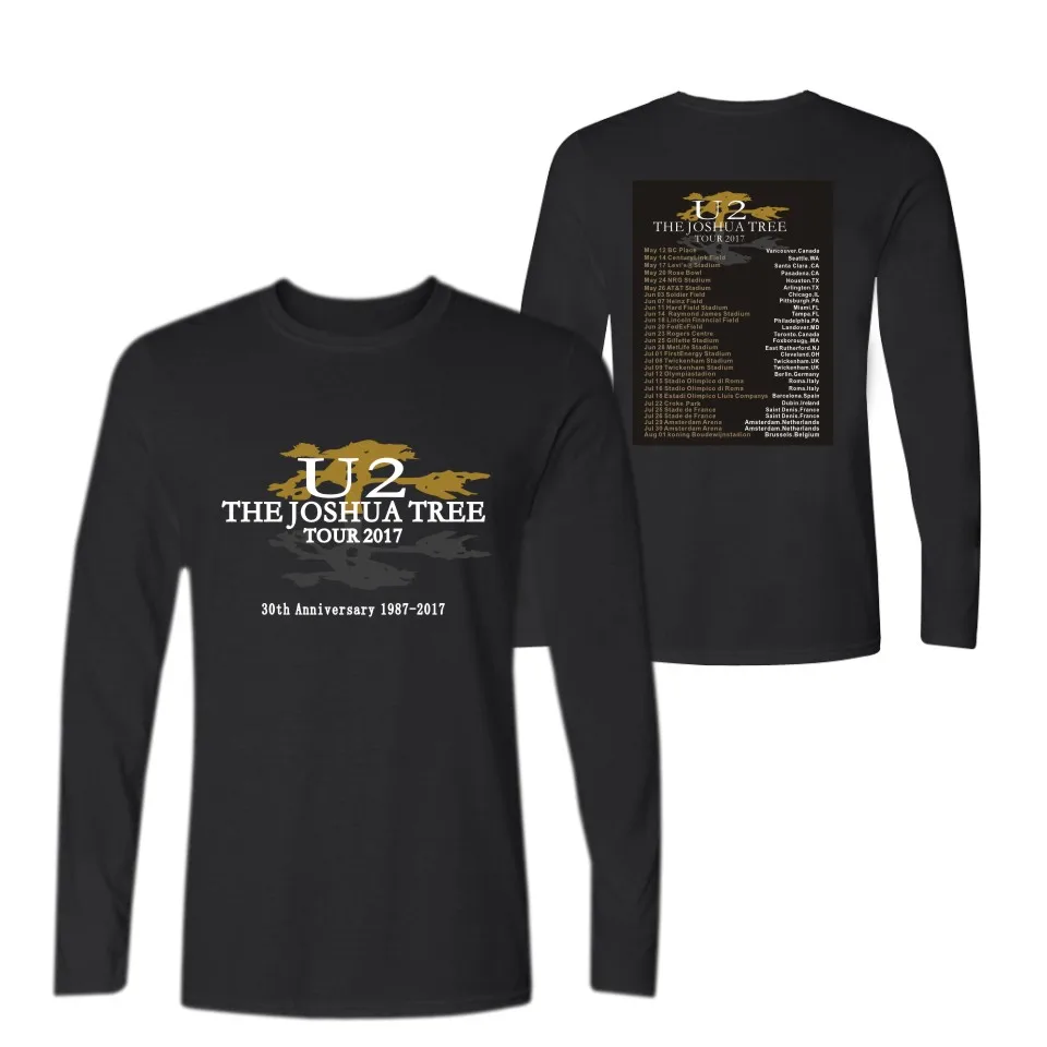 

U2 brand Long Sleeve T shirt men women Crewneck U2 band printed tshirt T-shirt men hip hop t shirts tops Unisex clothing XS-4XL