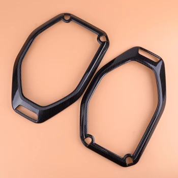 

CITALL Car Auto Inner Top Roof Speaker Cover Carbon Fiber Style Plastic Trim 12.48x8.27 inch Fit For 2018 Jeep Wrangler JL