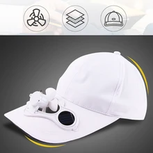 Летняя крутая Кепка с вентилятором на солнечных батареях, мини вентилятор с бейсбольной кепкой для спорта на открытом воздухе, езды на велосипеде, рыбалки