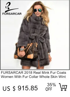 FURSARCAR New Fashion Natural Real Blue Fox Fur Women Natural Genuine Fur Jackets Coats Female 5 Row Short Outerwear Girls