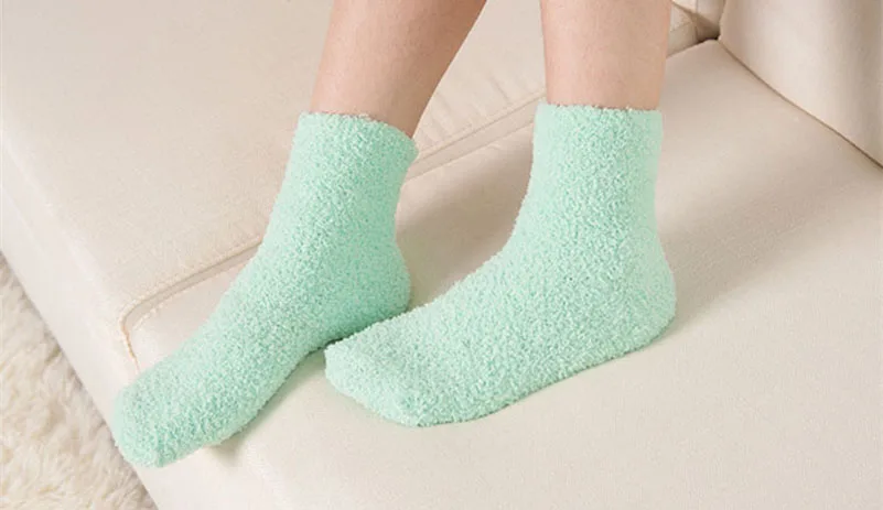 LKWDer 6 пар, женские удобные кашемировые носки, теплые носки для сна, домашние пушистые носки, коралловые бархатные теплые носки, рождественский подарок, Meias