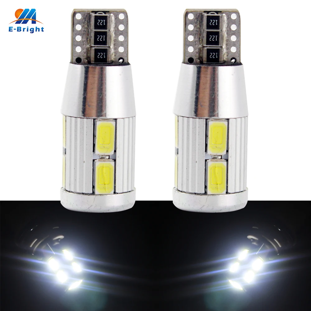 2Pieces T10 W5W 195 168 LED Canbus 5730 10 SMD LED Auto Car Leds No