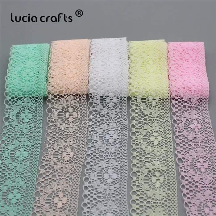 Mixed color 3 10y 10 ярдов Мути варианты 4 см кружева ленты DIY вышитые Чистая кружевная отделка Лента ткань для шитья художественное оформление ручной работы R0601 - Цвет: Mixed color 3 10y