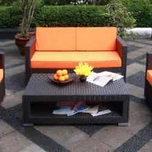 Горячая простой стиль классический ротанг последний угловой диван дизайн