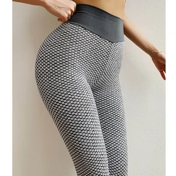 

Fashion Women Quick Drying Sexy Leggings Slim Workout Knitting Pants Breathable High Elasticity Fitness Trousers