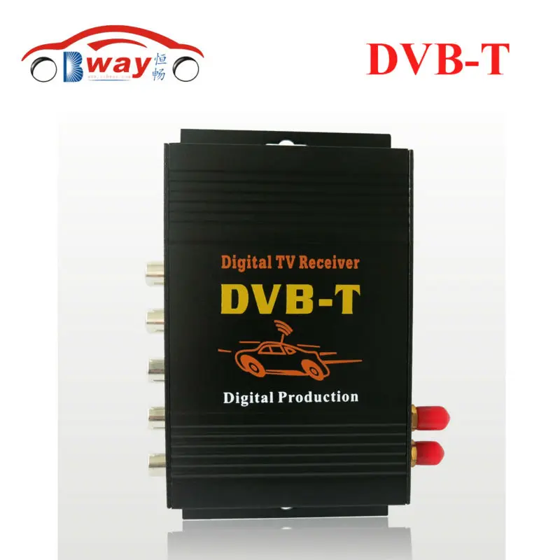 DVB-T MPEG-4รถดิจิตอลทีวีกล่องรับด้วย4สัญญาณออก,คู่เสาอากาศสำหรับยุโรป,ฝรั่งเศส,