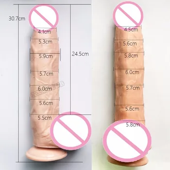 Thierry 12.1x2.4 inch Huge Dildo With Suction Cup Female Masturbation Big Size Dong Monster Penis Erotic Cock Sex Toys for Women 6