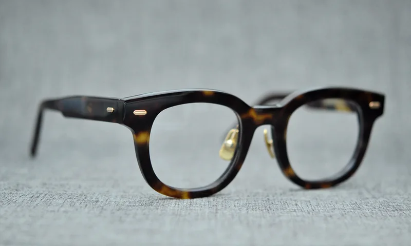 Ацетат винтажные круглые очки оправа мужские с диоптрией Близорукость Оптические очки женские прозрачные линзы ретро очки оправа