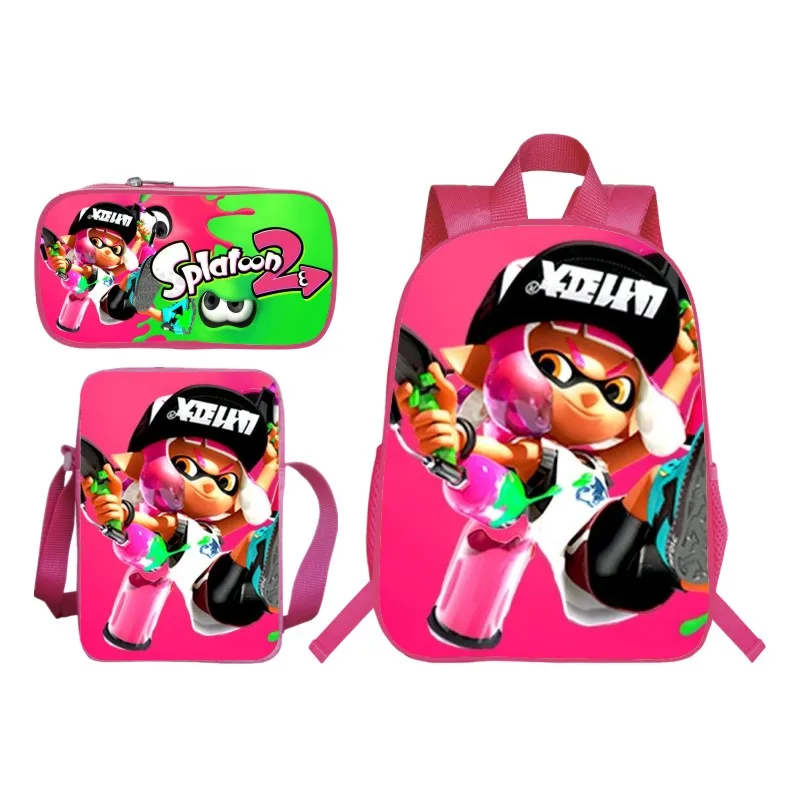Новое поступление 3 шт./компл. 3D печать мультфильм Splatoon детские школьные сумки для детей рюкзаки для мальчиков школьный рюкзак студент Bookbag