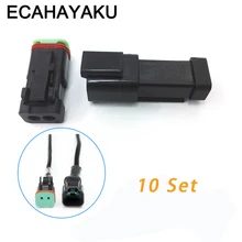 Cheap ECAHAYAKU 10 set DT Connector Plug 2 Pins Deutsch Male+Female Connector Car Styling For LED Light Bar Work Light Car Accessories Cheap ECAHAYAKU 10 set DT Connector Plug 2 Pins Deutsch Male+Female Connector Car Styling For LED Light Bar Work Light Car Accessories