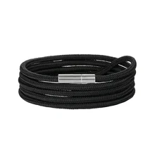 JAAFAR высококачественный черный ретро список Модный повседневный Плетеный Браслет-талисман 5-круглые браслеты браслет для пары