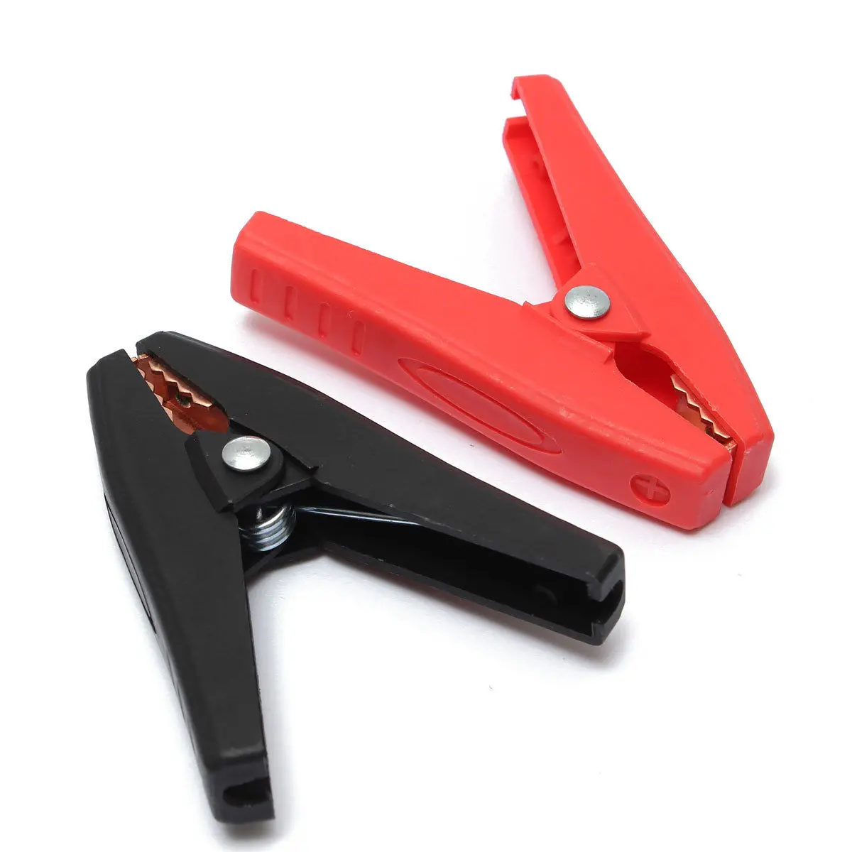 

2pcs/Lot Red Black 100A Safe Crocodile Alligator Clip Car Battery Insulated Clips Clamps for Voltage Tester 90mm Length Mayitr