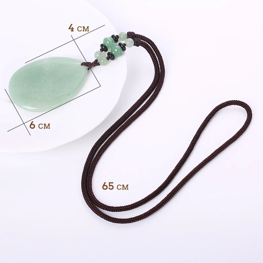 pingente colares para mulheres aventurine jade corrente