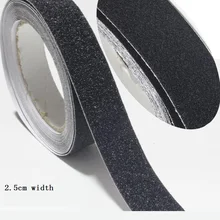 2.5 см* 5 м-тапочки из ПВХ Самоклеящиеся Клейкие ленты черный ПВХ карбида кремния грубые клей клейкие ленты S