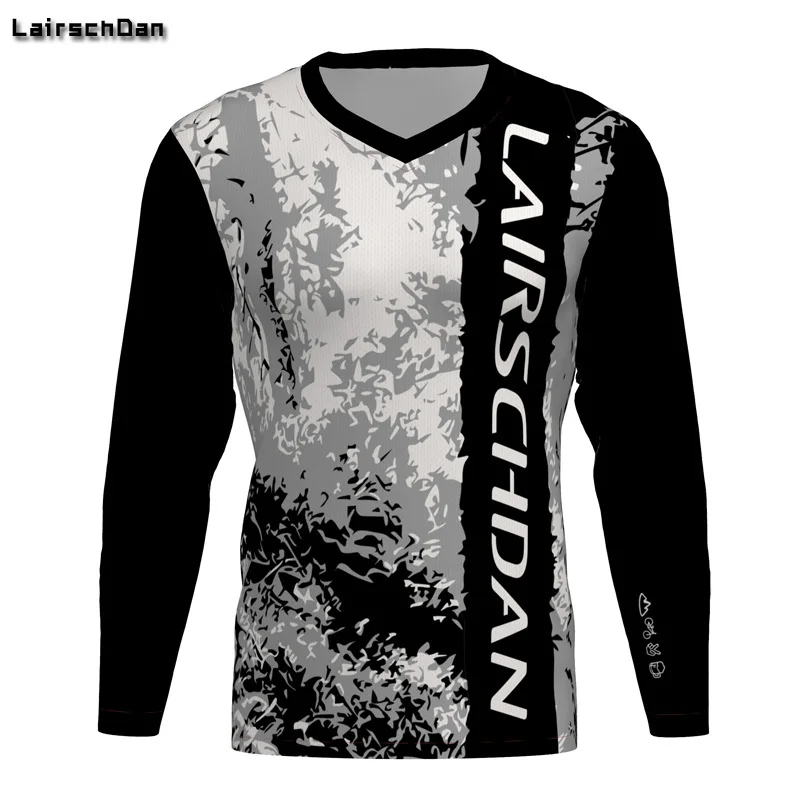 SPTGRVO Lairschdan Женская/мужская одежда с длинным рукавом для езды на горном велосипеде эндуро мотокросса MX Джерси DH Горные Mtb футболки - Цвет: Черный