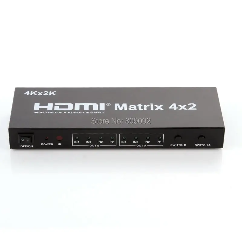 4x2 HDMI True Matrix Switch Splitter селектор дистанционного управления 3D/4k 1080P 4-in 2-out